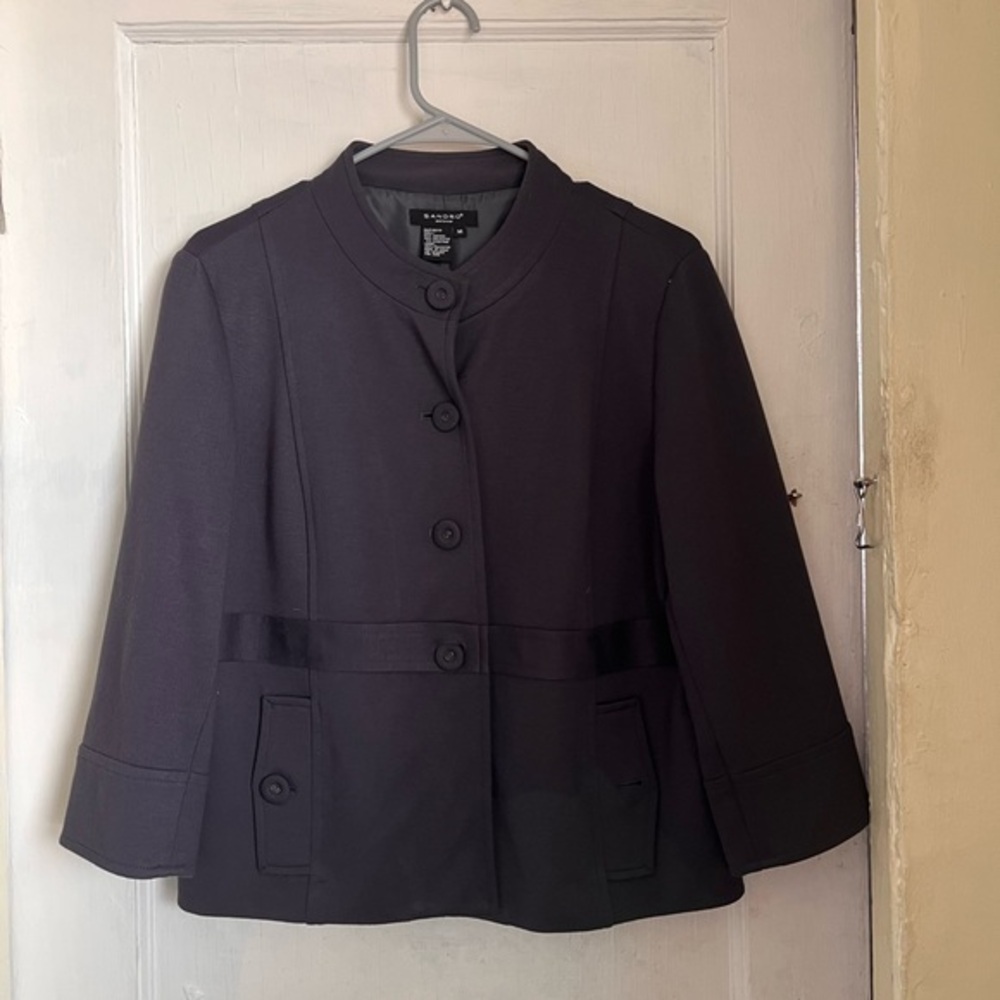 Sandro Swing Button Up Jacket Charcoal Size Medium - image 1